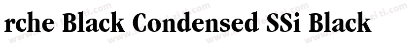 rche Black Condensed SSi Black Cond字体转换